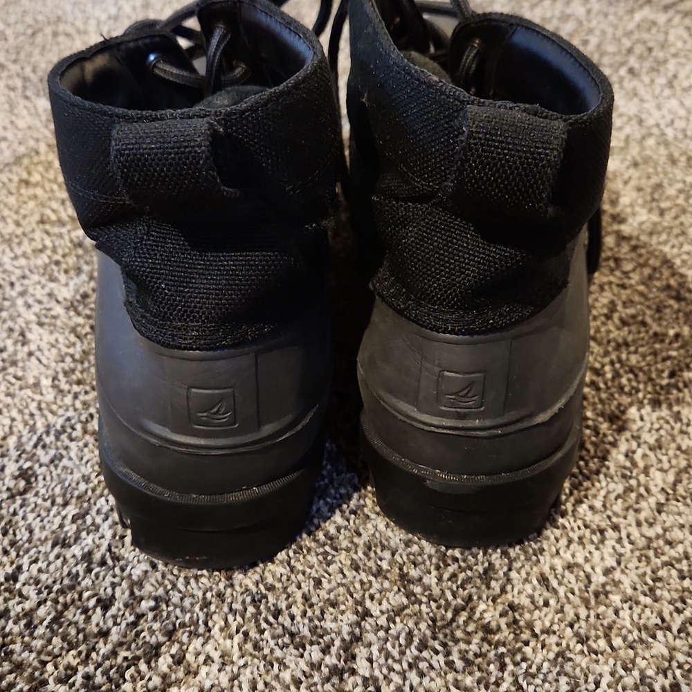 Sperry Brewster Low Duck Boots Black Mens Size 9 - Picture 2 of 4